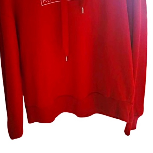 KENDALL AND KYLIE Red Oversized Drawstring Hoodie Size Large - Picture 6 of 8